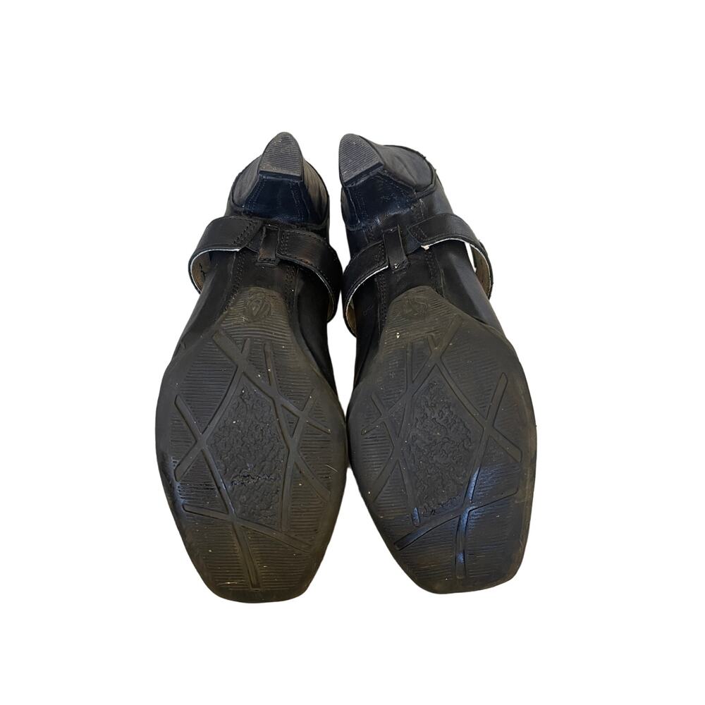 Sergio Tomani 9 Luxury Leather Mary Janes Slip On Straps Shoes Black EU39 - Picture 5 of 7
